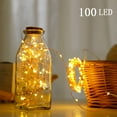 thumbnail image 4 of 33ft 100LED Copper Wire String Lights Fairy String Lights 8 Modes LED String Lights USB Powered with Remote Control for Wedding Party Home Christmas Decoration, Warm White,2 Pack, 4 of 6