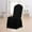 Black, variant on Elastic Dining Table Chair Cover – Half Round Chair Cushion with Backrest, Universal Seat Cover for Dining Chairs, Home Furniture Protectors, Stretchable Chair Cover