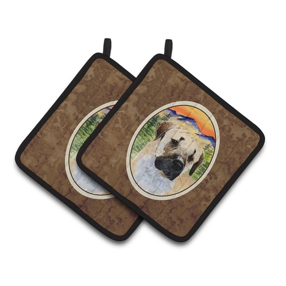 Carolines Treasures SS8197PTHD Anatolian Shepherd Pair of Pot Holders 7.5HX7.5W multicolor
