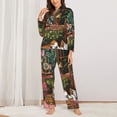 thumbnail image 2 of Balery Dog On Floral Couch Pattern Pajama Sets for Women Long Sleeve 2 Piece Sleepwear Loungewear Sets Soft PJ's with Pockets Long Sleeve Comfy Pj Sets-Medium, 2 of 7
