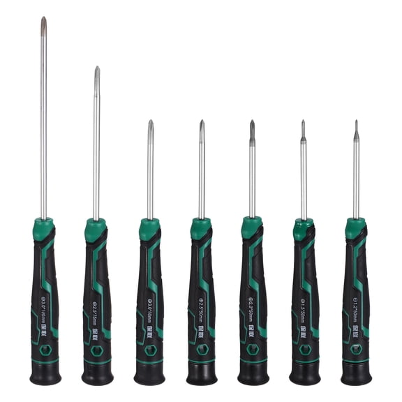 Uxcell 7pcs PH0000 PH000 PH00 PH0 Small Precision Screwdriver Set Magnetic Phillips Screwdrivers S2 Steel Mini Screw Drivers with Cushion Grip for Eyeglass Watch Computer Laptop Phone