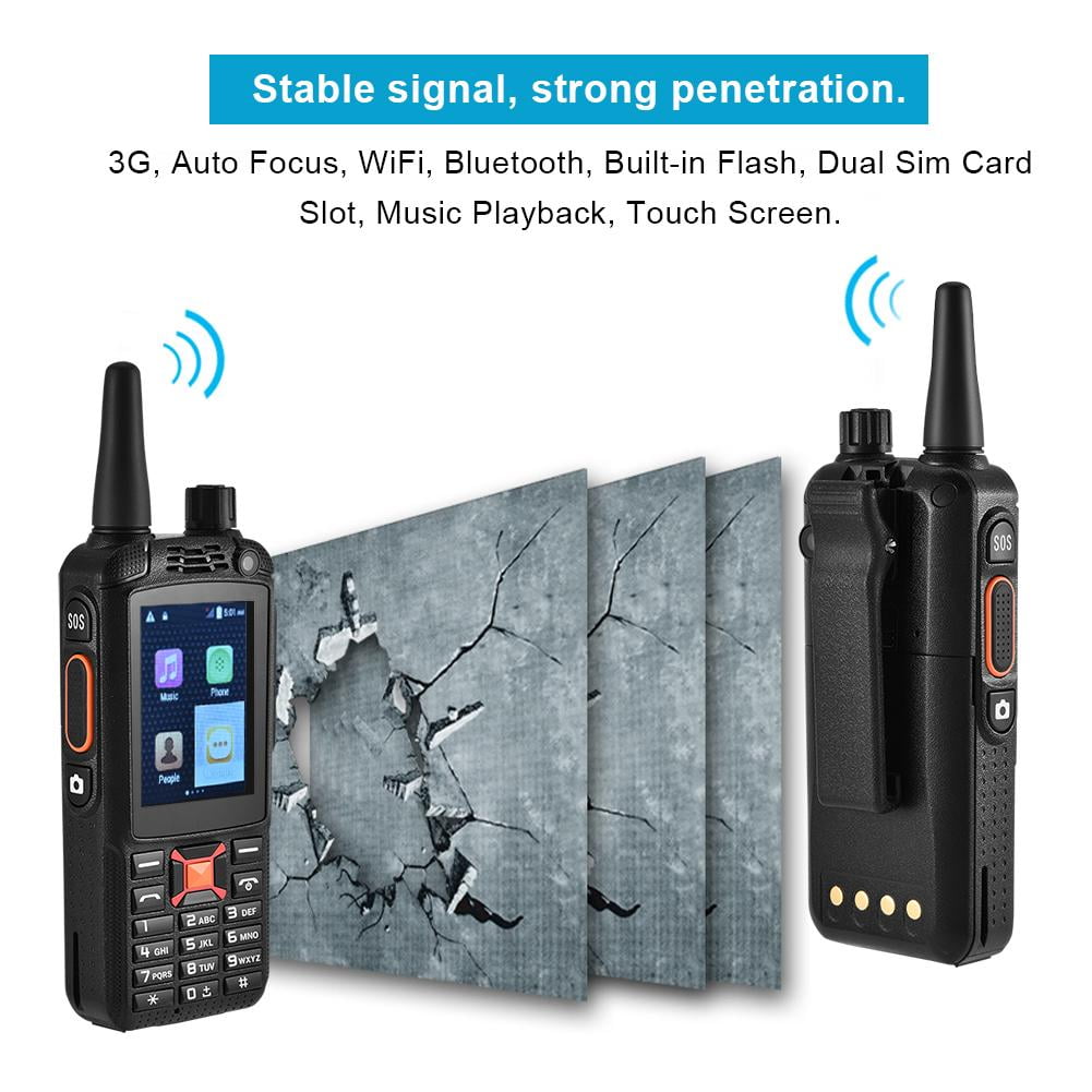 OTVIAP 3500mAh 2.4 Inch Walkie Talkie SOS Rugged Android 4.4.2 3G Dual