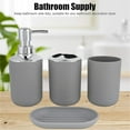 thumbnail image 6 of Set of 4 Premium Bathroom Accessories Set,Gray Apartment Essentials Tool,Bathroom Complete Sets,Soap Dish and Mouthwash Cup,Soap Dispenser and Toothbrush Holder, 6 of 6