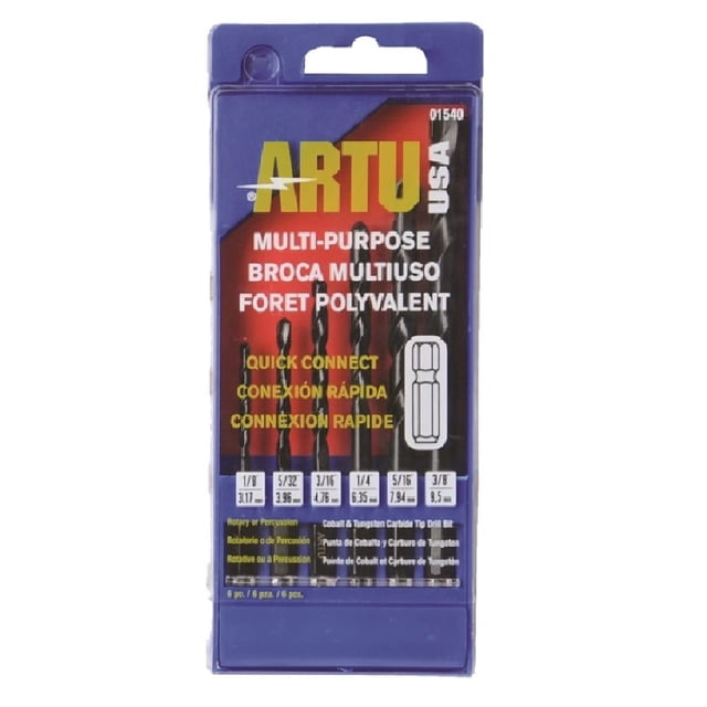 Juego de Brocas Multiusos de Conexión Rápida Artu, 6 Piezas