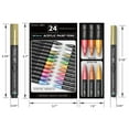 thumbnail image 5 of Tooli-Art Metallic Acrylic Paint Pens Marker Set for Rocks, Glass, Mugs, and Most Surfaces with 0.7mm Extra Fine And 3.0mm Medium Tip Combo Marker Set of 24, 5 of 7