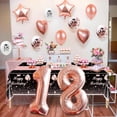 thumbnail image 3 of 4 Pcs Black and Rose Gold Party Tablecloths - Rose Gold Black Birthday Decorations Tablecloth Rectangular Table Covers Birthday Table Decorations for Women Girls Princess, 51 x 86.6 Inch, 3 of 7