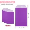 thumbnail image 2 of Uxcell 100Pcs Kraft Paper Treat Bags, 6" x 4" Greaseproof Kraft Candy Bags Flat Favor Bags Small Gift Bags Purple, 2 of 6