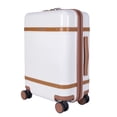 thumbnail image 1 of Maleta Mediana de Viaje ROLLWAY con Candado TSA 24 Pulgadas Equipaje con Ruedas Blanca c/ Cafe, 1 of 4