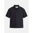 thumbnail image 6 of No Boundaries Textured Grid Boxy Fit Resort Shirt, Men's XS-5XL, 6 of 6