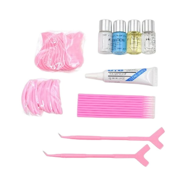 de permanente en frío para pestañas, de laminación Práctico rizador de pestañas de permanente para levantamiento de pestañas para rizar Rosado Sunnimix Kits de Permanente para Levantamiento de Pestañas