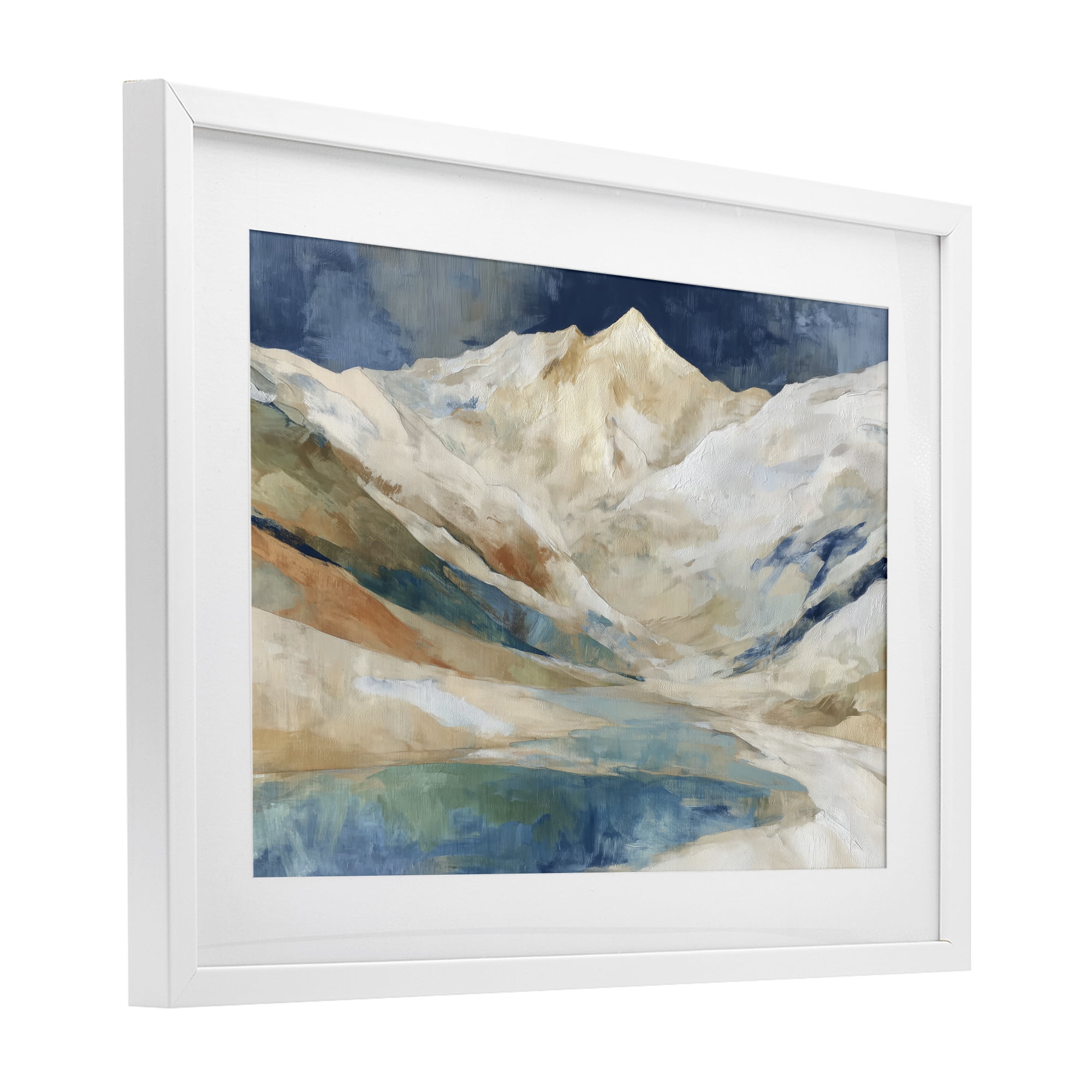 Stupell Industries Glacial Valley in Alaska Range White Framed Print Under Glass, design by Chromatic Storm Studio