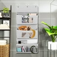 thumbnail image 4 of HEANUJJ Grey Closet Door Organizer with Multiple Hanging Options for Clothes, Accessories, and Storage Solutions, 4 of 7