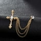 thumbnail image 3 of Broche Pin de solapa jinwen Cadenas Collar para mujeres Hombres Sombrero Bufanda Estilo A, 3 of 7