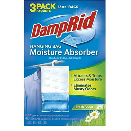 damprid hanging bag, fresh scent 16-ounce, 3-pack
