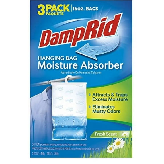 damprid hanging bag, fresh scent 16-ounce, 3-pack