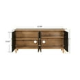 thumbnail image 3 of Tcbosik 4-Door Storage Cabinet, Buffet Sideboard with Adjustable Shelves, Coffee Bar Cabinet, Kitchen Credenza for Dining Room, Living Room, Hallway, Natural, 3 of 9