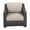 Light Beige, variant on Bora Bora Two-Tone Wicker Rattan Club Chair in Spa Cushion