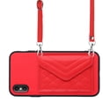 thumbnail image 2 of Nalacover Crossbody Wallet Case for iPhone XS Max RFID Blocking Card Slot Holder, Magnetic Flip Folio Purse Case, PU Leather Envelope Design Handbag Women Girls for iPhone XS Max, Red, 2 of 10