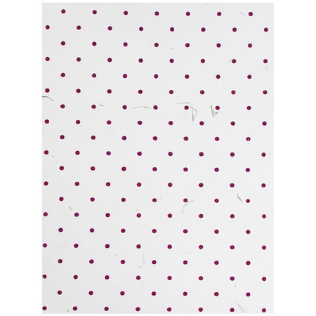 UPC: 0799418496221 | JAM Handmade Recycled Folders  6/Pack  White with Burgundy Dots
