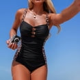 thumbnail image 5 of 2026 New Women's One Piece Swimsuits Tummy Control -Slimming Bathing Suit Neon 1 Piece Beach Outfit Sexy Sport Swim Suits, Womens One-piece Bikini Swimsuit, Athletic Swimwear (Leopard Print, Large), 5 of 9