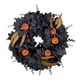thumbnail image 4 of Corona de Halloween con hojas de arce negras para puerta de entrada, artificial, decorativa para jardín, interior, exterior, festival, patio., 4 of 8