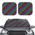 thumbnail image 2 of Fotbe Rainbow Hearts Juego de 2 Piezas de Parasoles para Parabrisas | Bloqueador Solar para Auto | Accesorios Plegables para Protección Solar Interior-Medium, 2 of 6