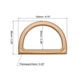 thumbnail image 2 of Uxcell 4.7" D Shape Purse Handles Handbag Handle Replacement for DIY Making, 4Pack Brown, 2 of 6