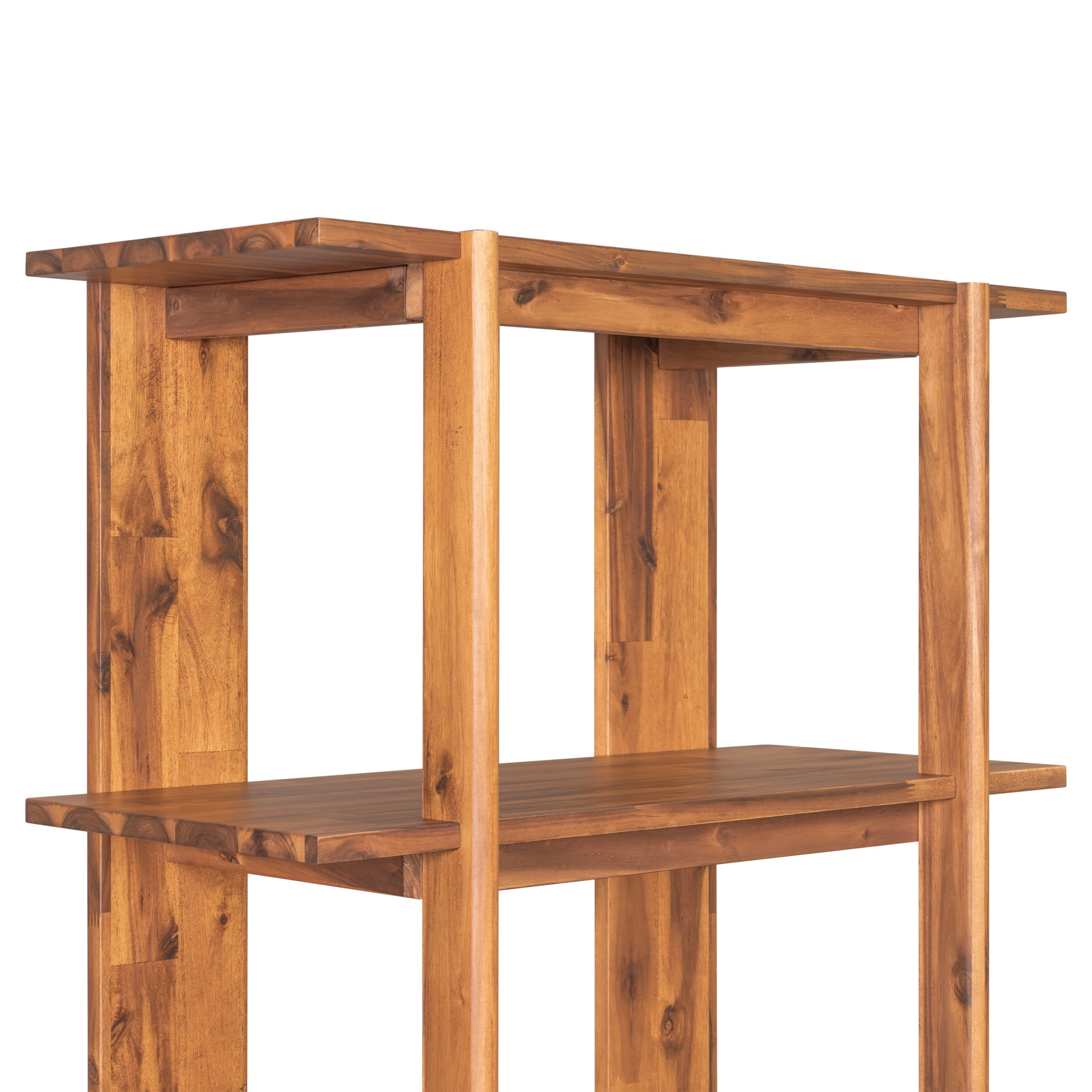 Christopher Knight Home 4-Tier Open Bookcase, 70.2" Solid Acacia Wood Modern Display Bookshelf, Teak Finish