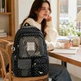 thumbnail image 5 of Teen Girls Backpack For School Pastel Striped Aesthetic 90s Style Lightweight Casual Bookbag Daily Shoulder Purse, 5 of 6