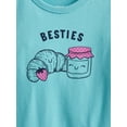 thumbnail image 2 of Wonder Nation Toddler Girls Graphic Tee with Short Puff Sleeves, Sizes 18M-5T, 2 of 3