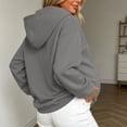 thumbnail image 4 of Tumotour Pullover Hoodies for Women Oversized Long Sleeve Zipper Hooded Sweatshirt Athletic Workout Top Blouses, 4 of 7