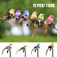 thumbnail image 3 of CAROOTU 12pcs Mini Simulation d'Oiseaux Artificiels Oiseaux Multicolores Engin, 3 of 7