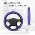 thumbnail image 2 of Kdxio blue Skull purple flower1 Print Elastic Stretch Steering Wheel Cover,Auto Steering Wheel Cover,15 Inch Anti-Slip,Warm in Winter and Cool in Summer,Fit Suvs,Vans Cars,Trucks, 2 of 5