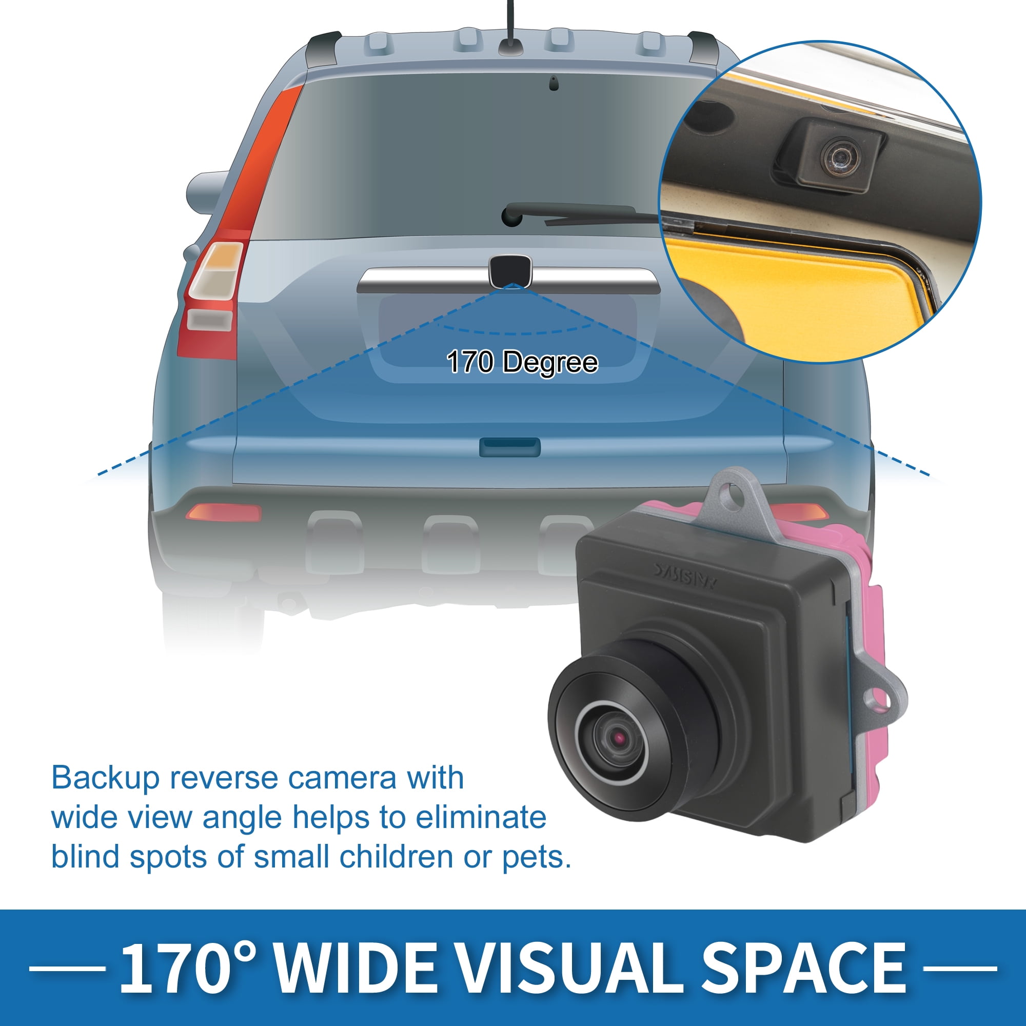 Unique Bargains Rear View Camera for Jeep Wrangler JL Gladiator 2018 2019 2020 2021