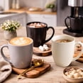 thumbnail image 5 of 16oz Ceramic Coffee Mugs Set of 6 Large Coffee Cups with Handle for Tea Latte Cappuccino Microwave and Dishwasher Safe, 5 of 8