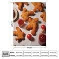 thumbnail image 4 of COMIO  Dinosaur Chicken Nugget Blanket - Soft, Fuzzy &amp; Warm - Flannel Throw Blankets for Travel, Office - White Novelty Throws Gift for Boys, Girls, 4 of 6