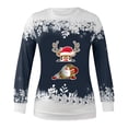 thumbnail image 3 of Womens Christmas Sweatshirts,Christmas Gnome Sweatshirt for Women Santa Claus Snowflake Graphic Sweatshirts Cute Holiday Sweater Pullover Tops, 3 of 3