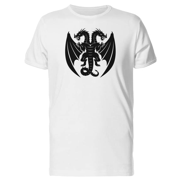 Black Double Headed Dragon T-Shirt Men -Image by Shutterstock, Male XX-Large