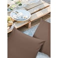 thumbnail image 2 of Outdoor Waterproof Throw Pillow Covers Set of 2 Solid Color Decorative Pillowcases Square Outdoor Pillows Cushion Case 18x18 Inch Brown Patio Pillows for Couch Sofa Bed Garden, 2 of 7