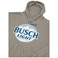 thumbnail image 4 of Busch 43116-Medium Busch Light Mens Grey Round Logo Beer Pouch Hoodie - Medium, 4 of 5