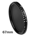 thumbnail image 1 of 2 a 400 Slim Fader de densidad variable de lente impermeable para cámara que proporciona un suave y 67 mm Yotijar Filtros de densidad neutra, 1 of 10