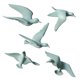 thumbnail image 3 of 5 uds Pájaros de resina, murales de pared creativos, decoración de pared, de pared de dormitorio 3D, decoración de pared de fondo de , v Gloria 3D colgando volando gaviota, 3 of 9