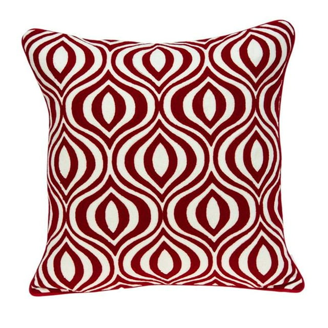 Parkland Collection PILA11016C Housse de Coussin de Transition Rouge & Blanc - 20 x 20 x 0,5 Po.