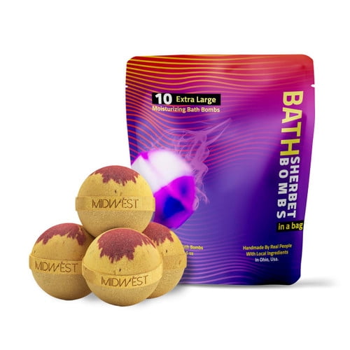 Sweet Honeysuckle Luxury Bath Bombs -Set of 10 - Extra Large - 4.5oz