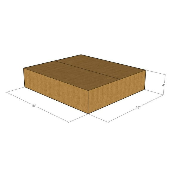 18x16x4 Kraft Brown Corrugated Shipping Boxes, 32 ECT Single-Wall, Qty 15