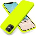 thumbnail image 1 of Shockproof Designed for iPhone 12 Mini Case, Liquid Silicone Phone Case with [Soft Anti-Scratch Microfiber Lining] Drop Protection 5.4 inch Slim Thin Cover, Fluorescent Yellow, 1 of 6