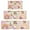 Pioneer Flower Floral-3, variant on Pioneer Flower Floral Print Pattern Kitchen Rugs Sets Of 3,Kitchen Runner Rugs Non Skid Washable,Decorative Kitchen Floor Mats for Kitchen,Sink,Laundry,17"x30"+ 17"x47" + 17"x59"