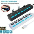 thumbnail image 4 of JSNKJLMN 7 port High speed USB 2.0 HUB Led Adapter Hub Power On/off Switch For Pc Splitter Hub Laptop Charger Usb Adapter, 4 of 6
