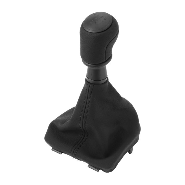 Unique Bargains Pomo de Cambio Manual de 5 Velocidades con Cubierta No.7E0711113H - Pomo de Palanca de Cambio de Automóvil - para VW Transporter 2015-2020 Plástico Cuero Sintético Negro - 1 Pc