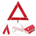 thumbnail image 4 of 2 triángulos de emergencia estándar, triángulos de advertencia para vehículos, triángulos reflectantes, triángulos de seguridad para averías de vehículos, 4 of 8